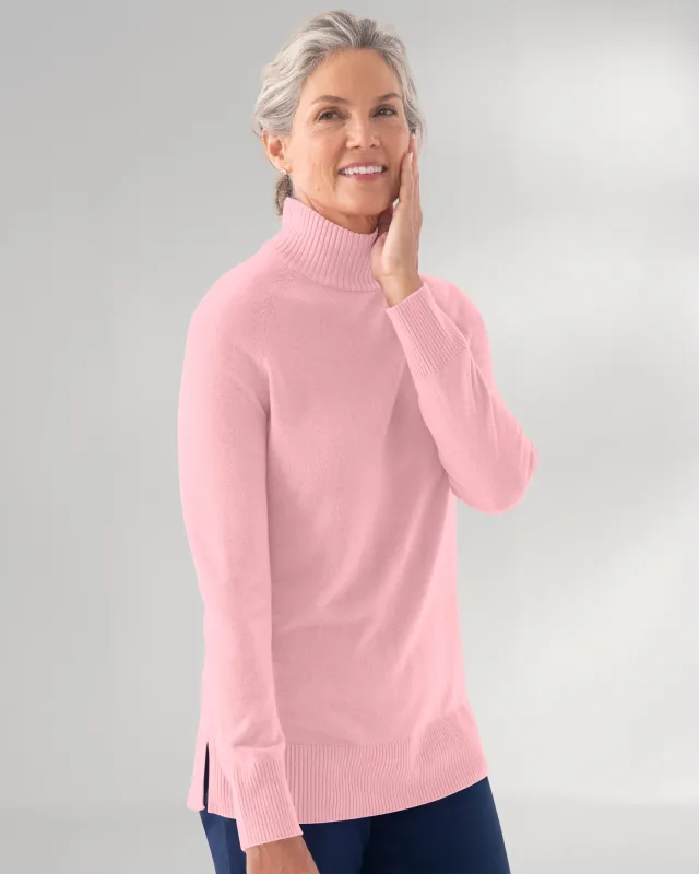 Appleseeds Women's Spindrift Mock Neck Long Sleeve Sweater - Pink - 2X - Womens Plus sold by Buff