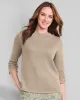 Appleseeds Women's Linen/Cotton Crochet-Trim Pullover - Tan - PXL - Petite sold by Buff