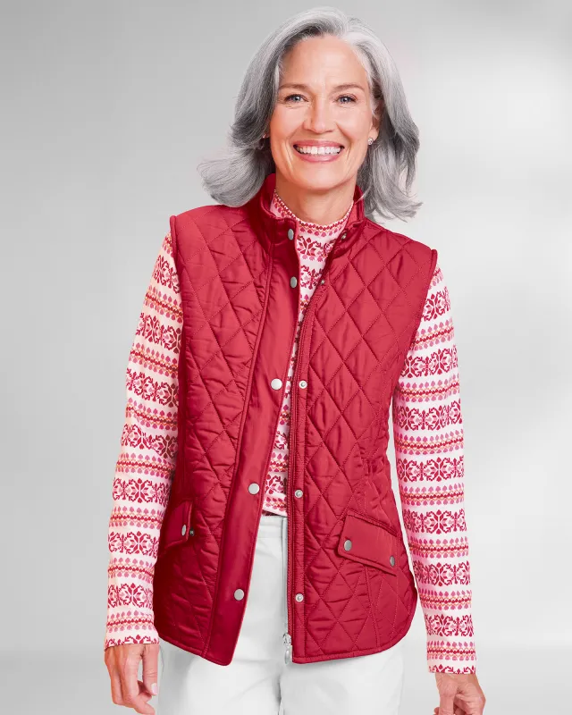 Appleseeds Women's Berkshire Fleece-Lined Vest - Red - M - Misses sold by Buff