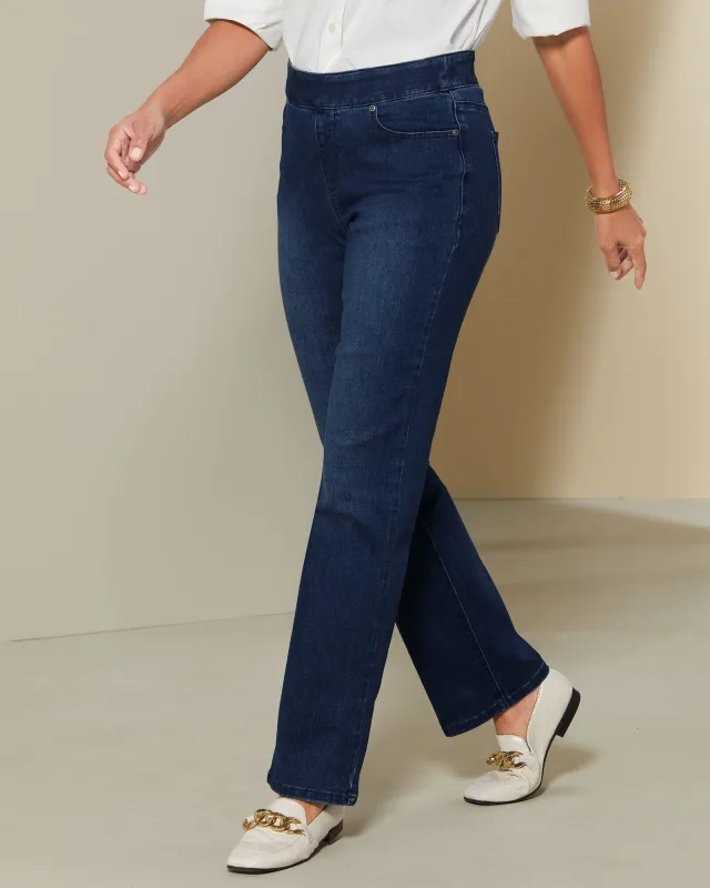 Appleseeds Women's Slimtacular® Dream Jeans Straight Leg - Denim - 10P - Petite Short sold by Buff