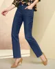 Appleseeds Women's Slimtacular® Dream Jean Zip Front Straight Leg - Denim - 14P - Petite Short sold by Buff