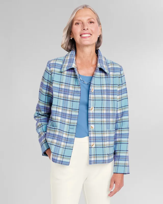 Appleseeds Women's Winter Skies Plaid Jacket - Multi - S - Misses sold by Buff