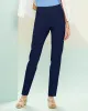 Appleseeds Women's Slimtacular® Flex Chino Tapered Pants - Purple - PM - Petite Short sold by Buff