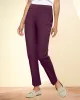Appleseeds Women's Slimtacular® Flex Chino Tapered Pants - Purple - PM - Petite Short sold by Buff