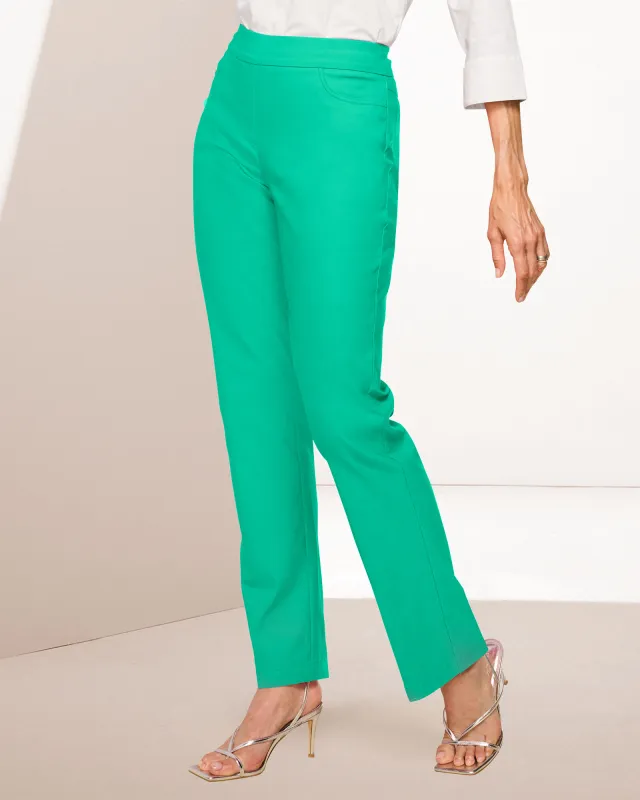 Appleseeds Women's Slimtacular® Luxe Twill Pants - Blue - PXL - Petite sold by Buff