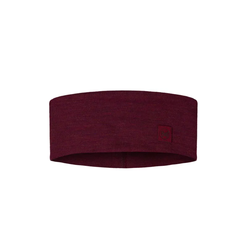BUFF Merino Wide Headband Solid Tibetan Red Unisex sold by Buff