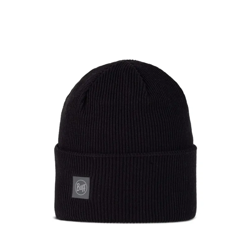BUFF CrossKnit Beanie Solid Black Unisex sold by Buff