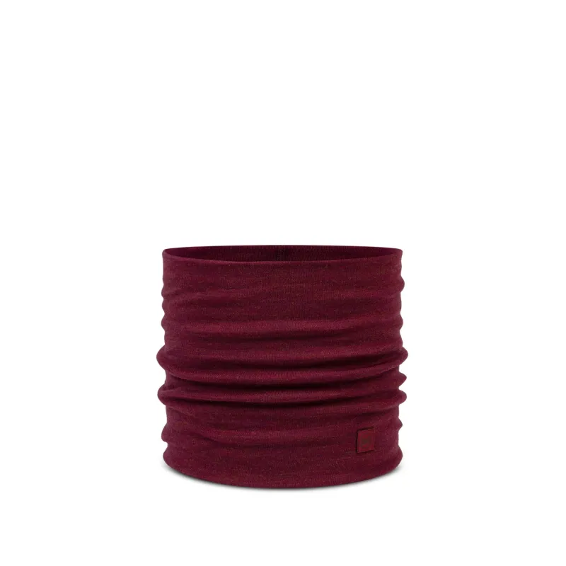 BUFF Merino Heavyweight Neck Warmer Solid Tibetan Red Brown Unise sold by Buff