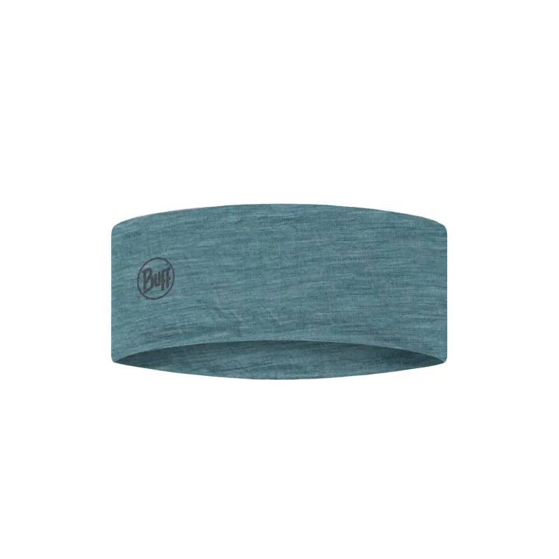 BUFF Lightweight Merino Wool Headband Solid Pool Blue Unisex made by Buff