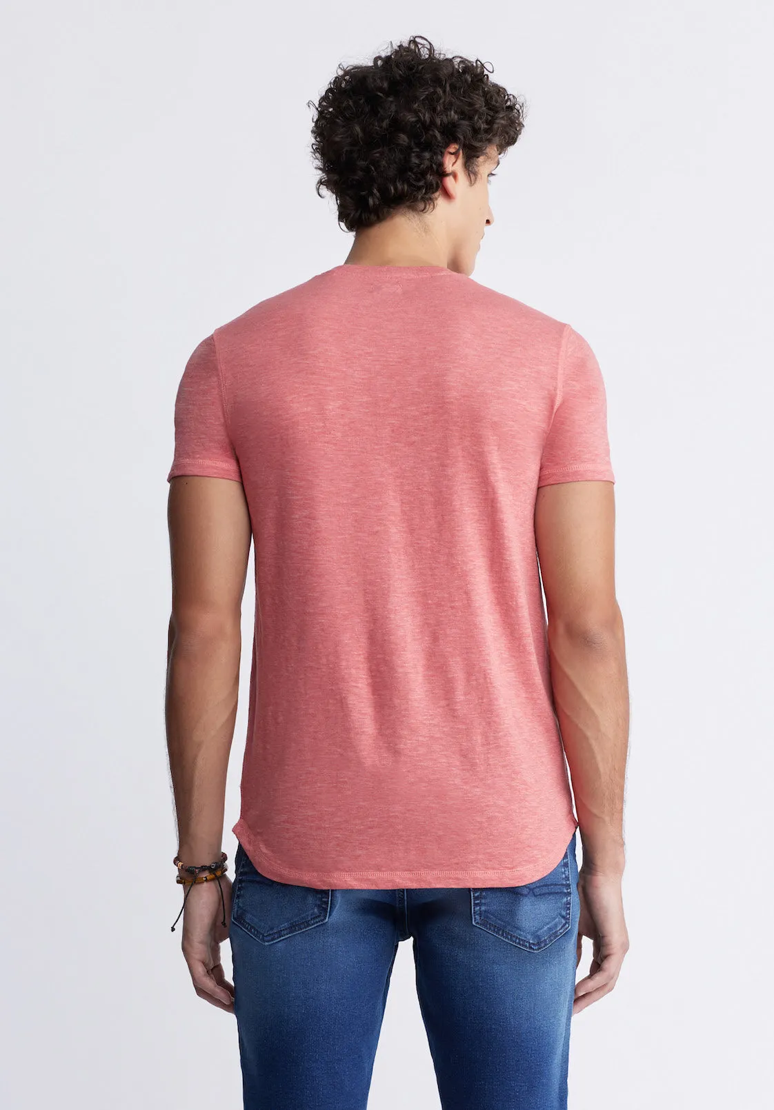 Kadyo Men's Pocket Henley Top in Mineral Red - BM24345 sold by Buffalo David Bitton product image thumbnail 4