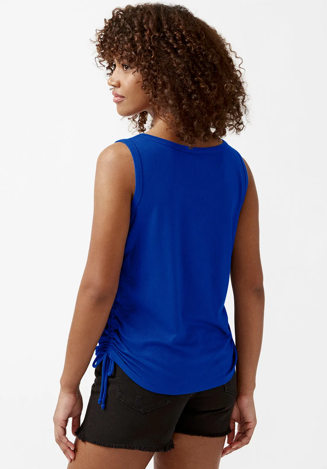 Muriel Blue Ruched Women’s Tank Top - KT0046S sold by Buffalo David Bitton product image thumbnail 2