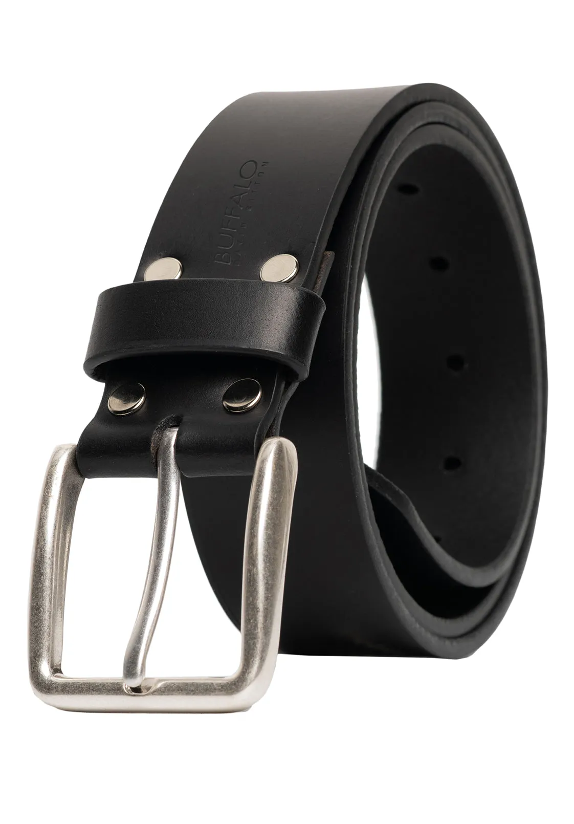 Smooth Full Grain Black Buffalo Leather Belt - BB1001C04 sold by Buffalo David Bitton product image thumbnail 2