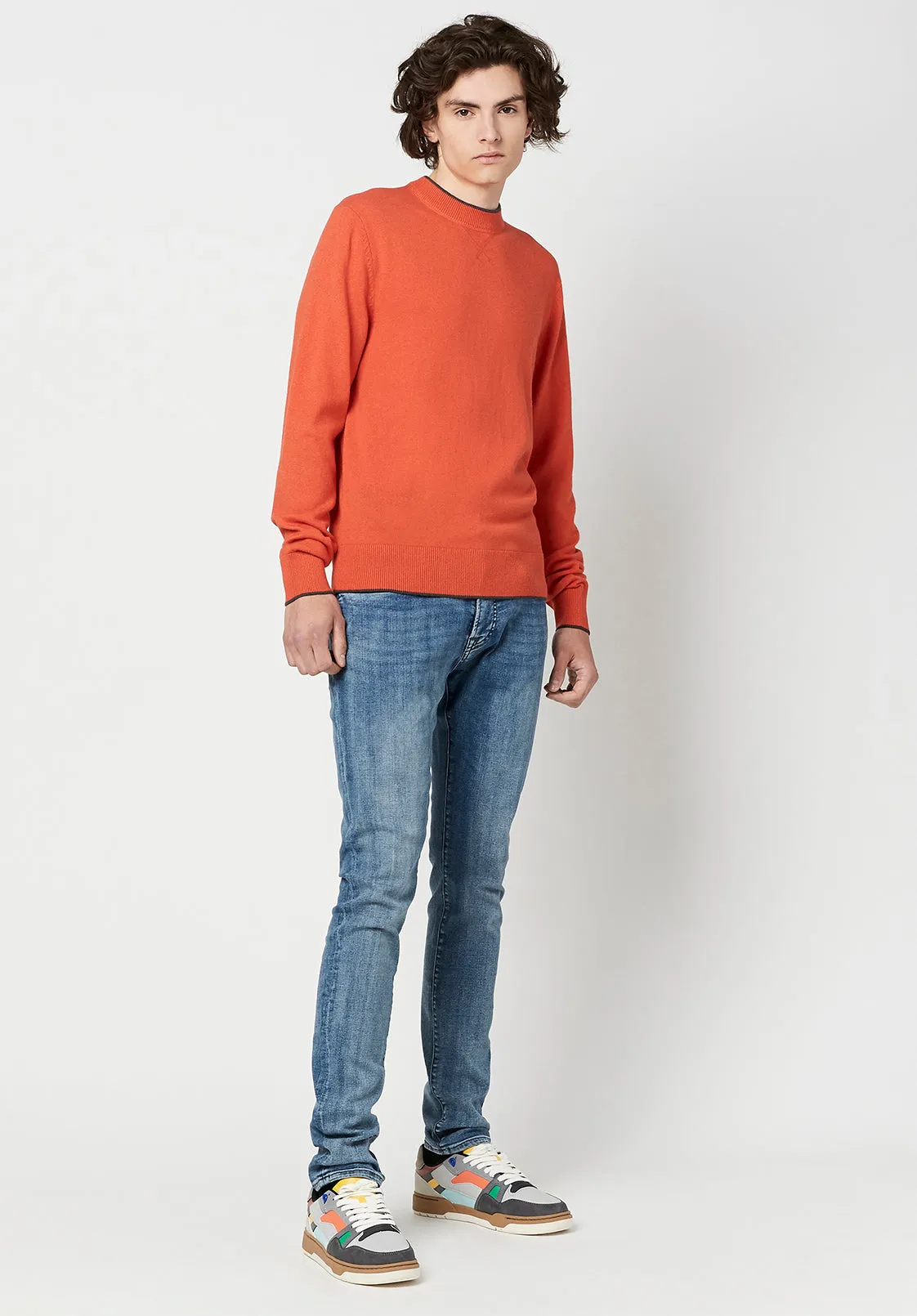 Wiquip Men's Merino Wool Sweater in Orange - BM23686 sold by Buffalo David Bitton product image thumbnail 5