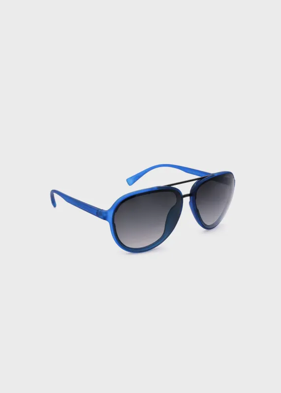 Aviator Sunglasses With Navy Blue Frame - B0011SBLU sold by Buffalo David Bitton