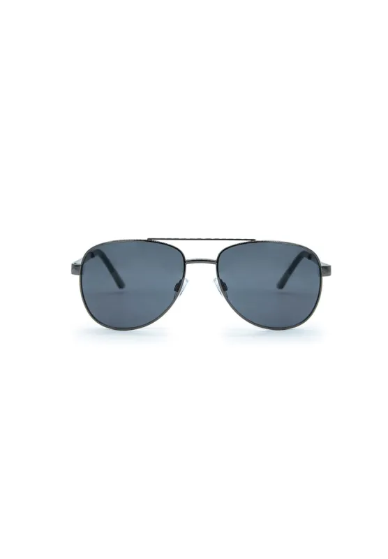 Men's Classic Aviator Sunglasses in Gunmetal - B0020S made by Buffalo David Bitton