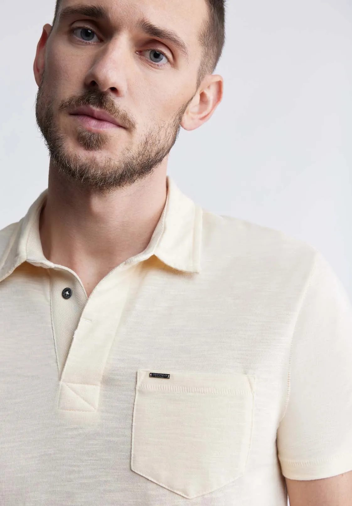 Kasper Men's Short Sleeve Polo in Whitecap Gray - BM24233 sold by Buffalo David Bitton product image thumbnail 3