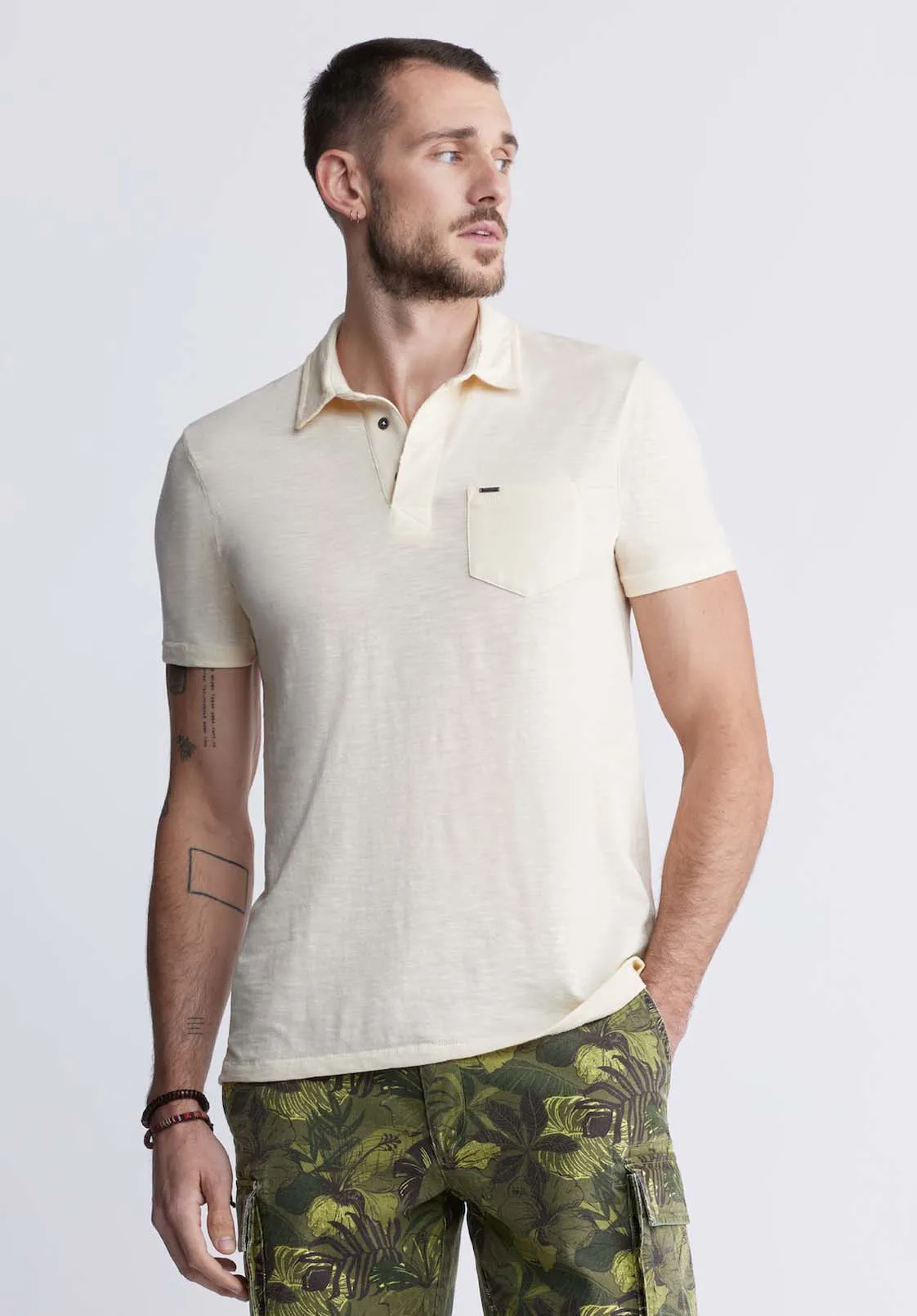 Kasper Men's Short Sleeve Polo in Whitecap Gray - BM24233 sold by Buffalo David Bitton product image thumbnail 2