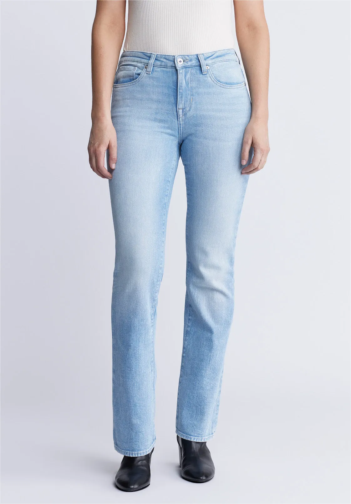 Mid Rise Bootcut Queen Women's Jeans in Vintage and Veined - BL15872 sold by Buffalo David Bitton