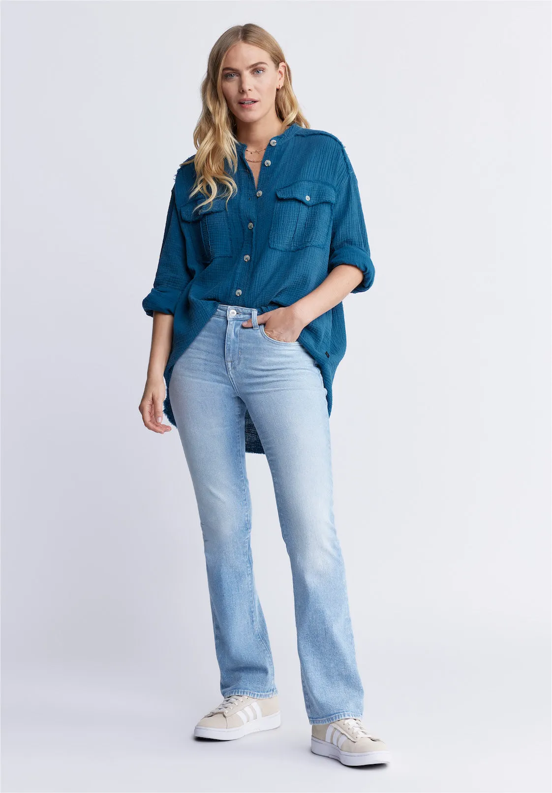Mid Rise Bootcut Queen Women's Jeans in Vintage and Veined - BL15872 sold by Buffalo David Bitton product image thumbnail 5