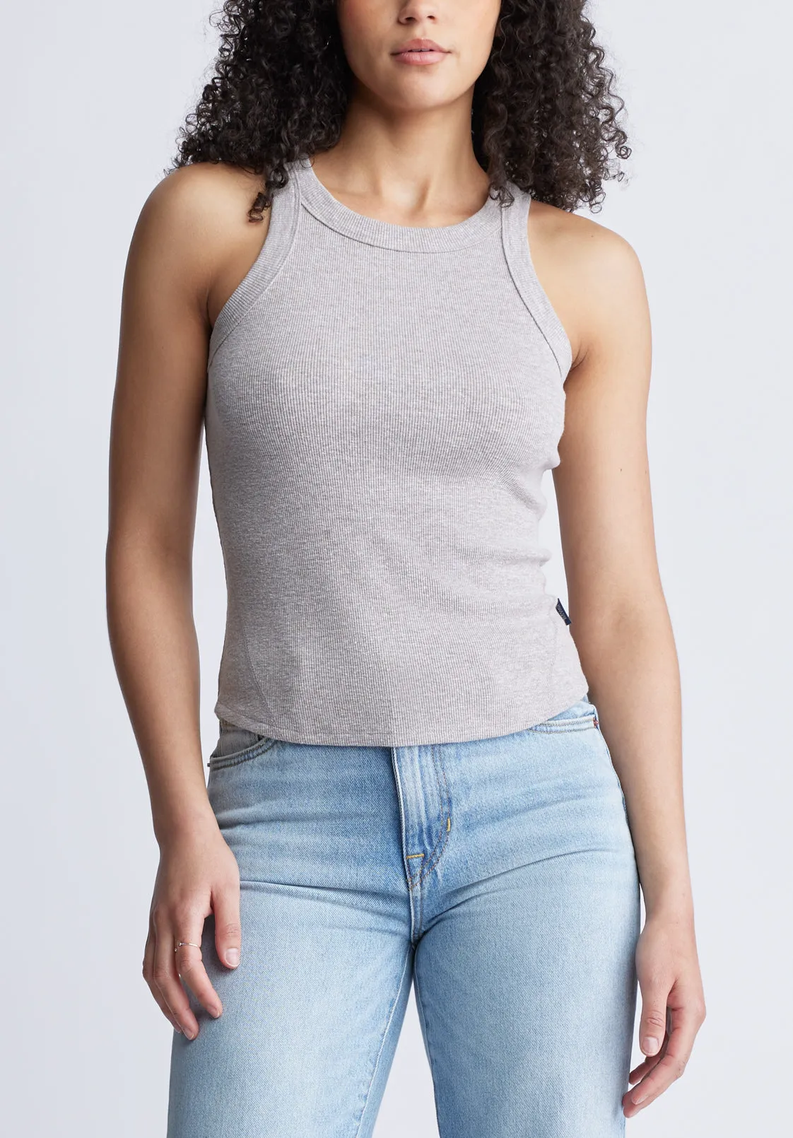 Regine Women's Ribbed Tank Top, Heather Grey - KT0141S sold by Buffalo David Bitton