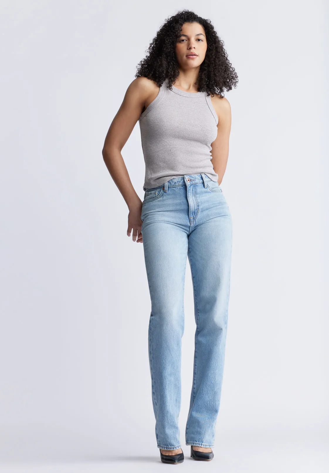 Regine Women's Ribbed Tank Top, Heather Grey - KT0141S sold by Buffalo David Bitton product image thumbnail 5