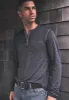 Kaduk Men's Long-Sleeve Henley Top in Black - BM24041 sold by Buffalo David Bitton