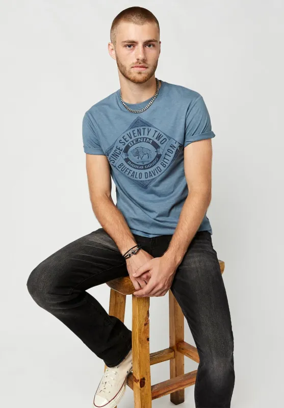 Tagrand Indigo Logo T-Shirt  - BM23394 sold by Buffalo David Bitton