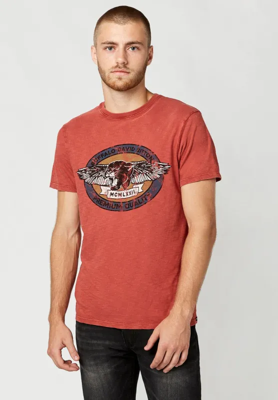 Tarass Distressed Logo T-Shirt - BM23393 made by Buffalo David Bitton