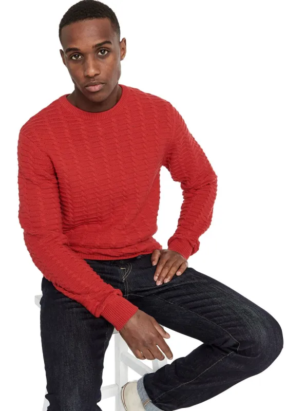 Waffle Textured Weave Pullover - BM23037 sold by Buffalo David Bitton