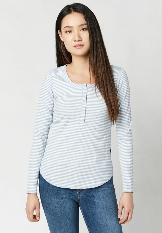 Luciana Scoop Neck Henley  - KT0313H sold by Buffalo David Bitton