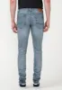 Skinny Max Men's Jeans in Whiskered and Contrasted Light Blue - BM22590 sold by Buffalo David Bitton