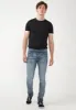 Skinny Max Men's Jeans in Whiskered and Contrasted Light Blue - BM22590 sold by Buffalo David Bitton