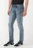 Skinny Max Men's Jeans in Whiskered and Contrasted Light Blue - BM22590 sold by Buffalo David Bitton
