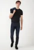 Skinny Max Men's Jeans in Sanded and Faded Dark Blue - BM22589 sold by Buffalo David Bitton