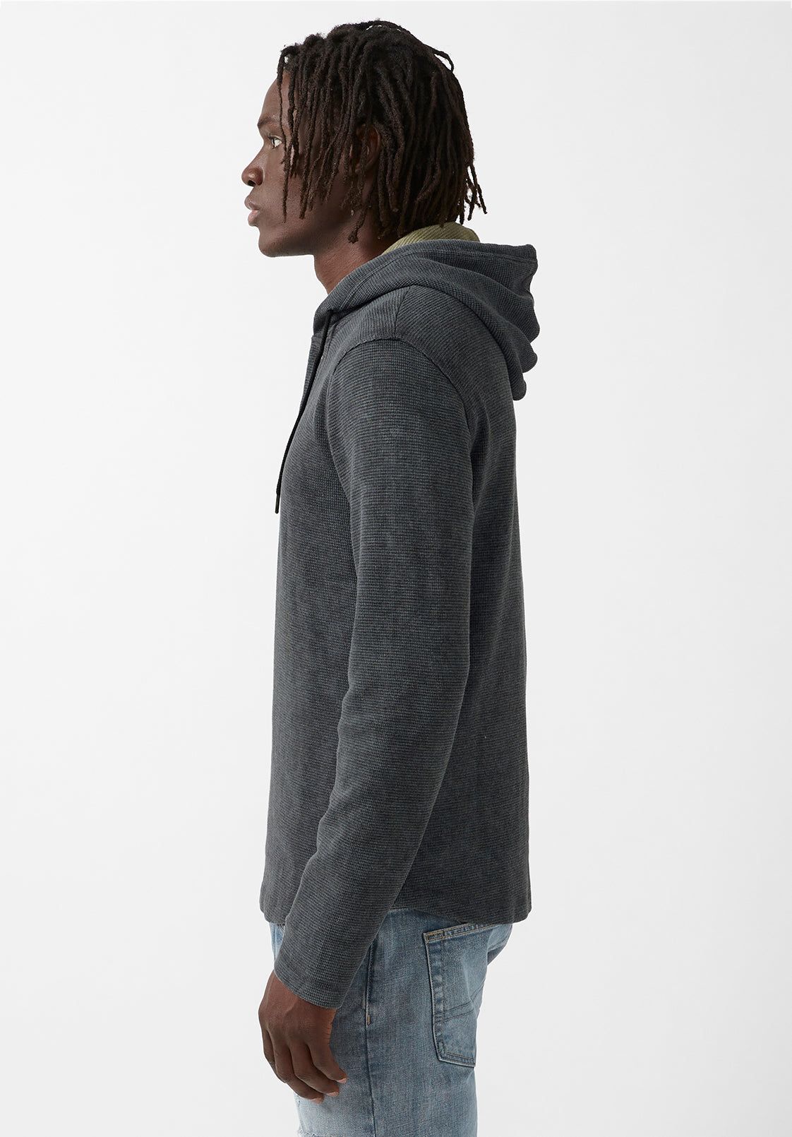 Kafom Men’s Hoodie Top in Dark Grey - BM24032 sold by Buffalo David Bitton product image thumbnail 5