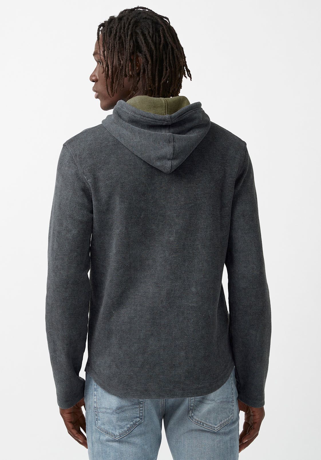 Kafom Men’s Hoodie Top in Dark Grey - BM24032 sold by Buffalo David Bitton product image thumbnail 3