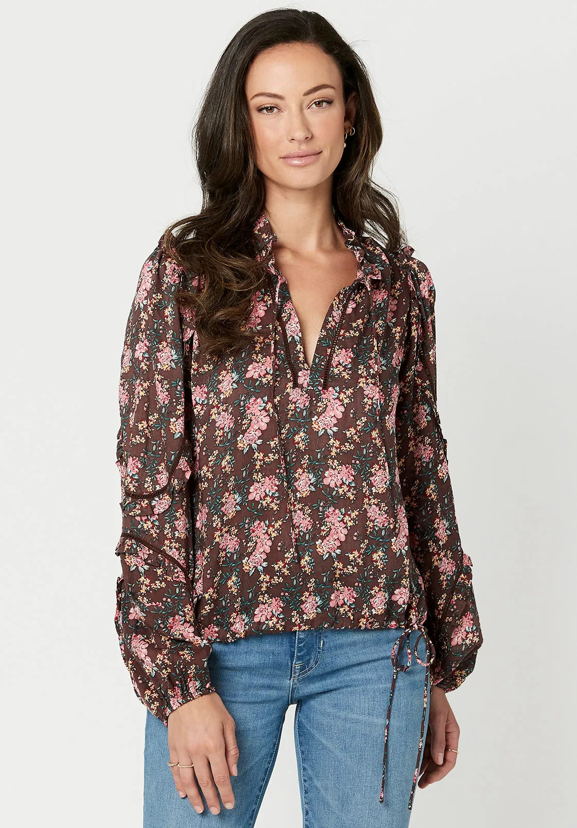 Lightweight Adeline Tie-Neck Blouse - WT0521F sold by Buffalo David Bitton