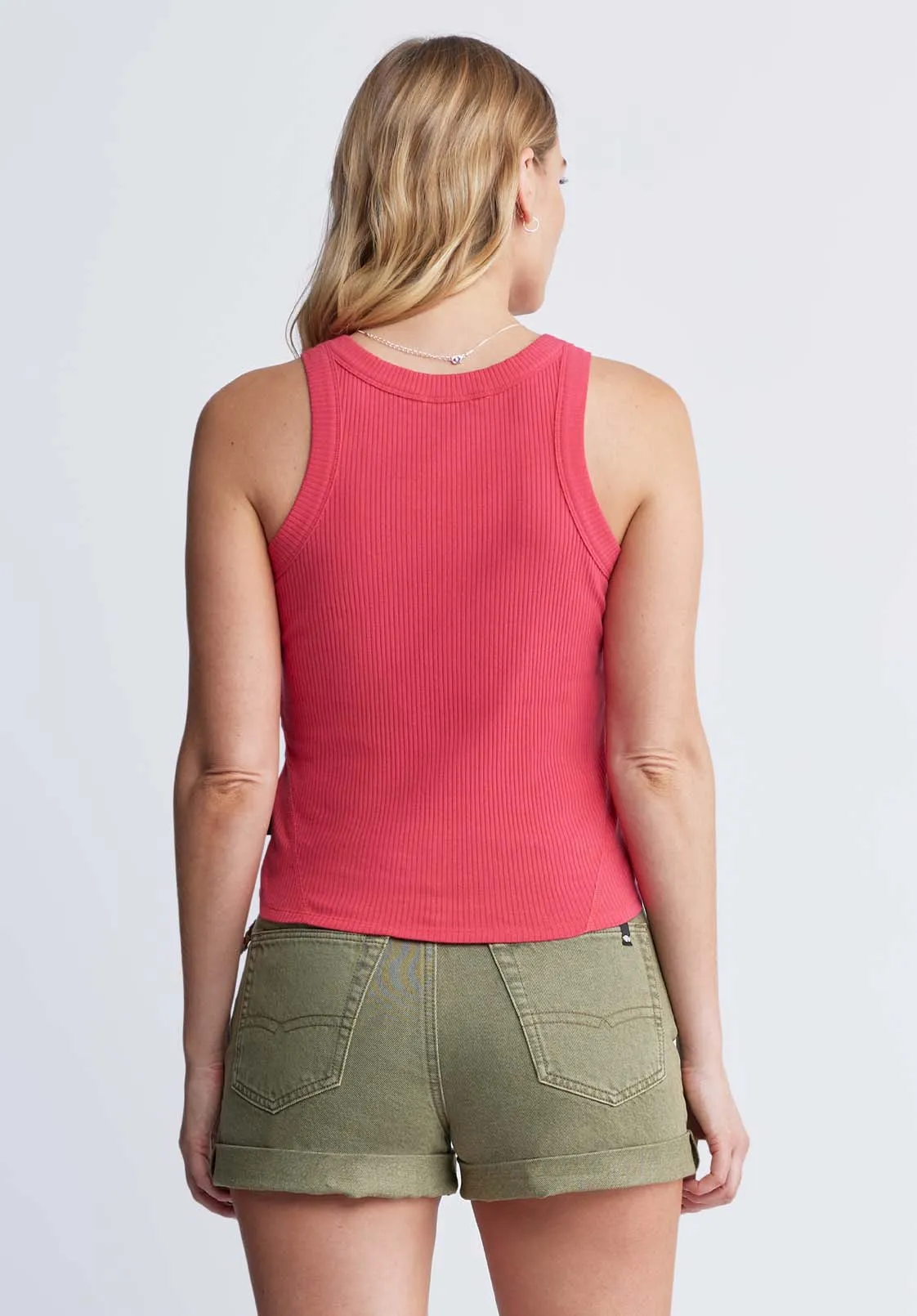 Regine Women’s Ribbed Tank Top in Magenta - KT0119P sold by Buffalo David Bitton product image thumbnail 5