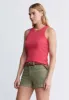 Regine Women’s Ribbed Tank Top in Magenta - KT0119P sold by Buffalo David Bitton