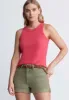 Regine Women’s Ribbed Tank Top in Magenta - KT0119P sold by Buffalo David Bitton