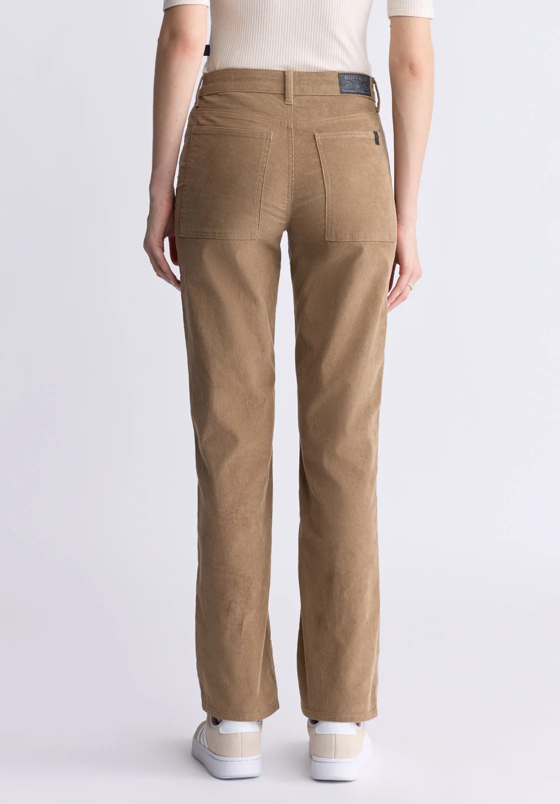 Mid Rise Straight Mary Women's Pants, Rinse Washed Beige - BL16007 sold by Buffalo David Bitton product image thumbnail 2