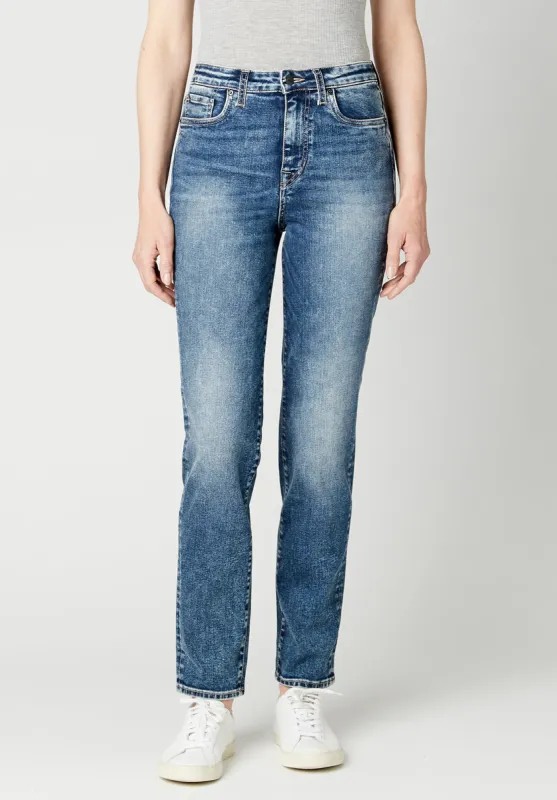 High Rise Straight Jayden Women's Jeans in Stonewashed - BL15836 sold by Buffalo David Bitton