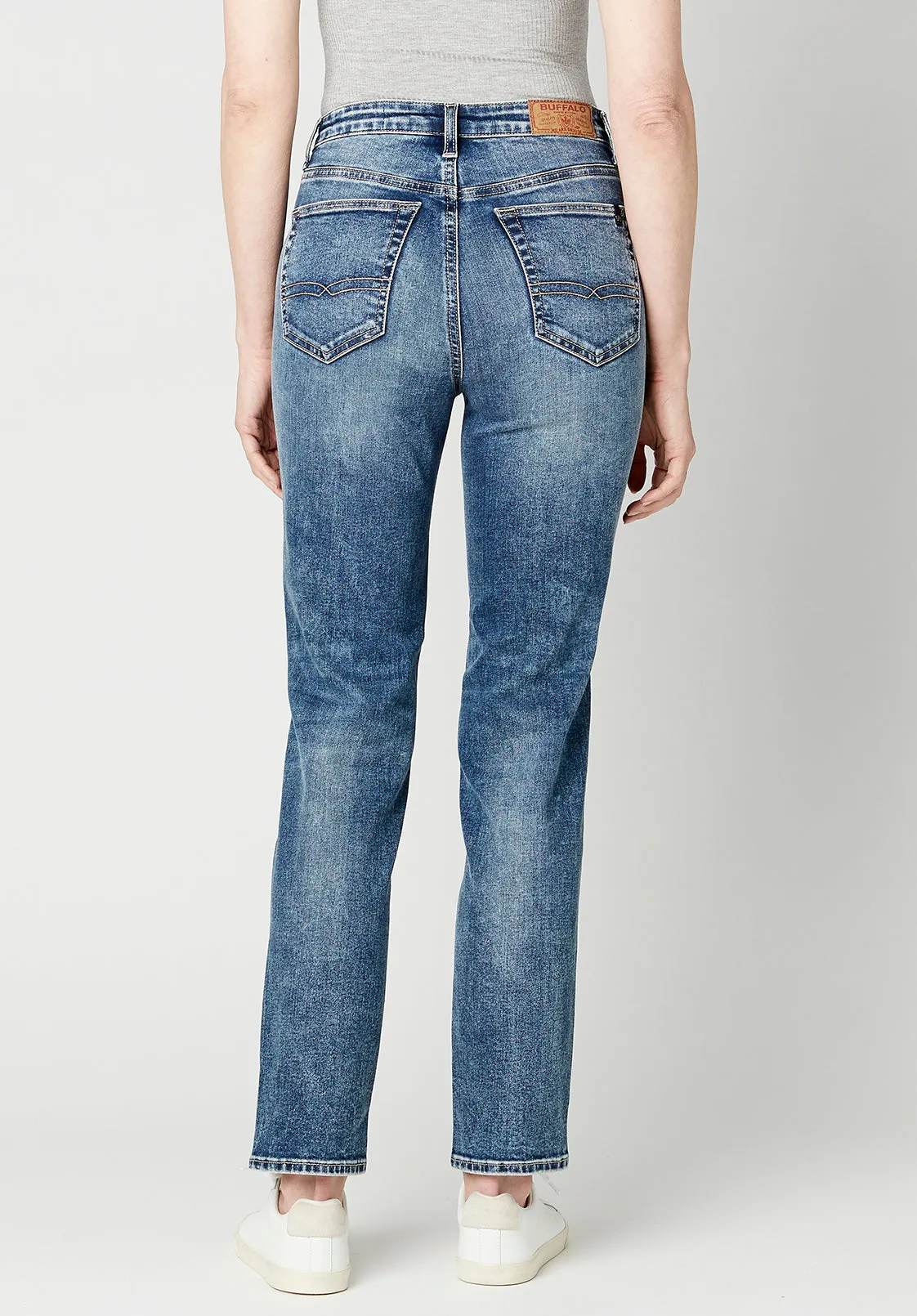 High Rise Straight Jayden Women's Jeans in Stonewashed - BL15836 sold by Buffalo David Bitton product image thumbnail 3