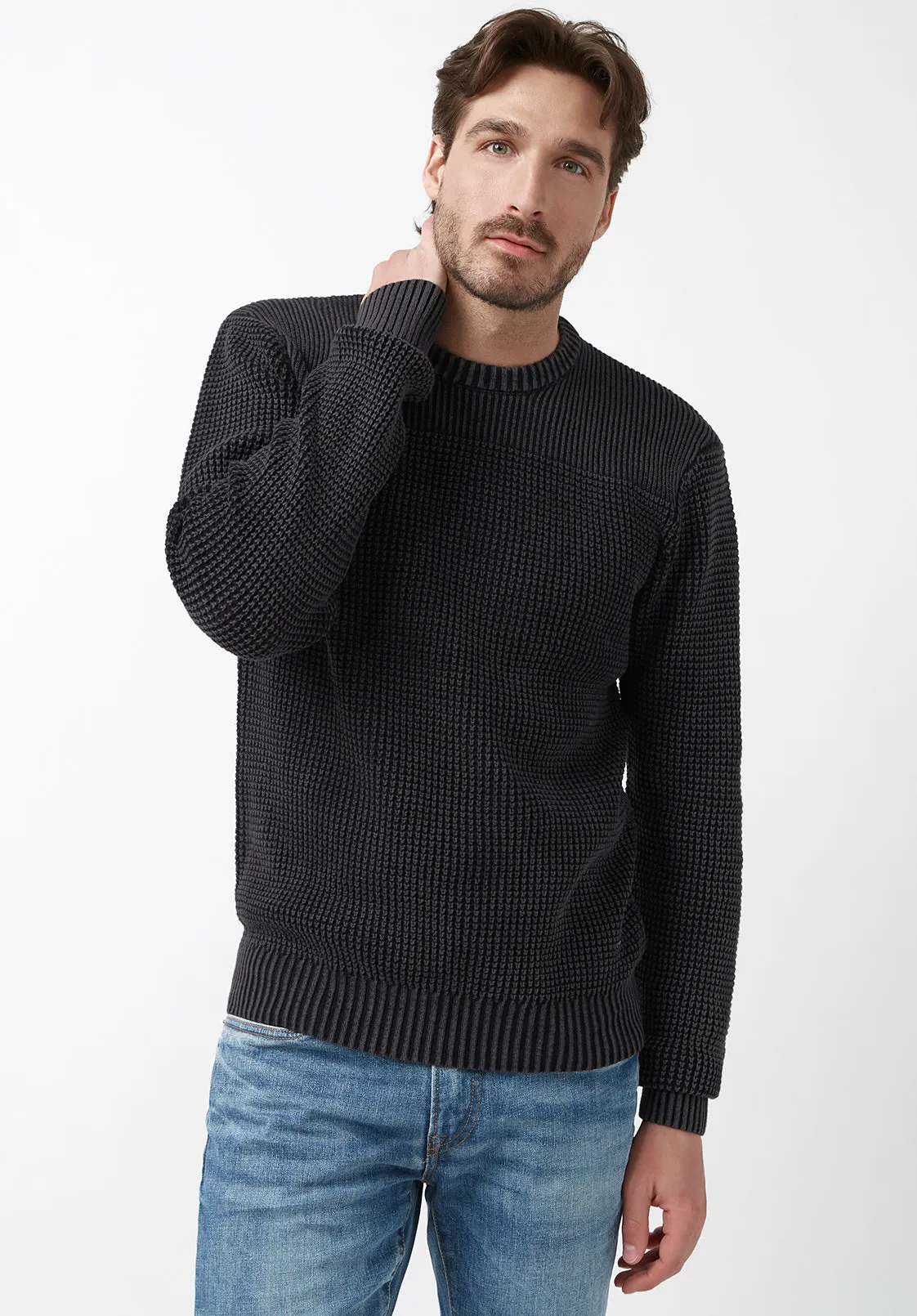 Washy Men’s Sweater in Black - BM24184 sold by Buffalo David Bitton product image thumbnail 4