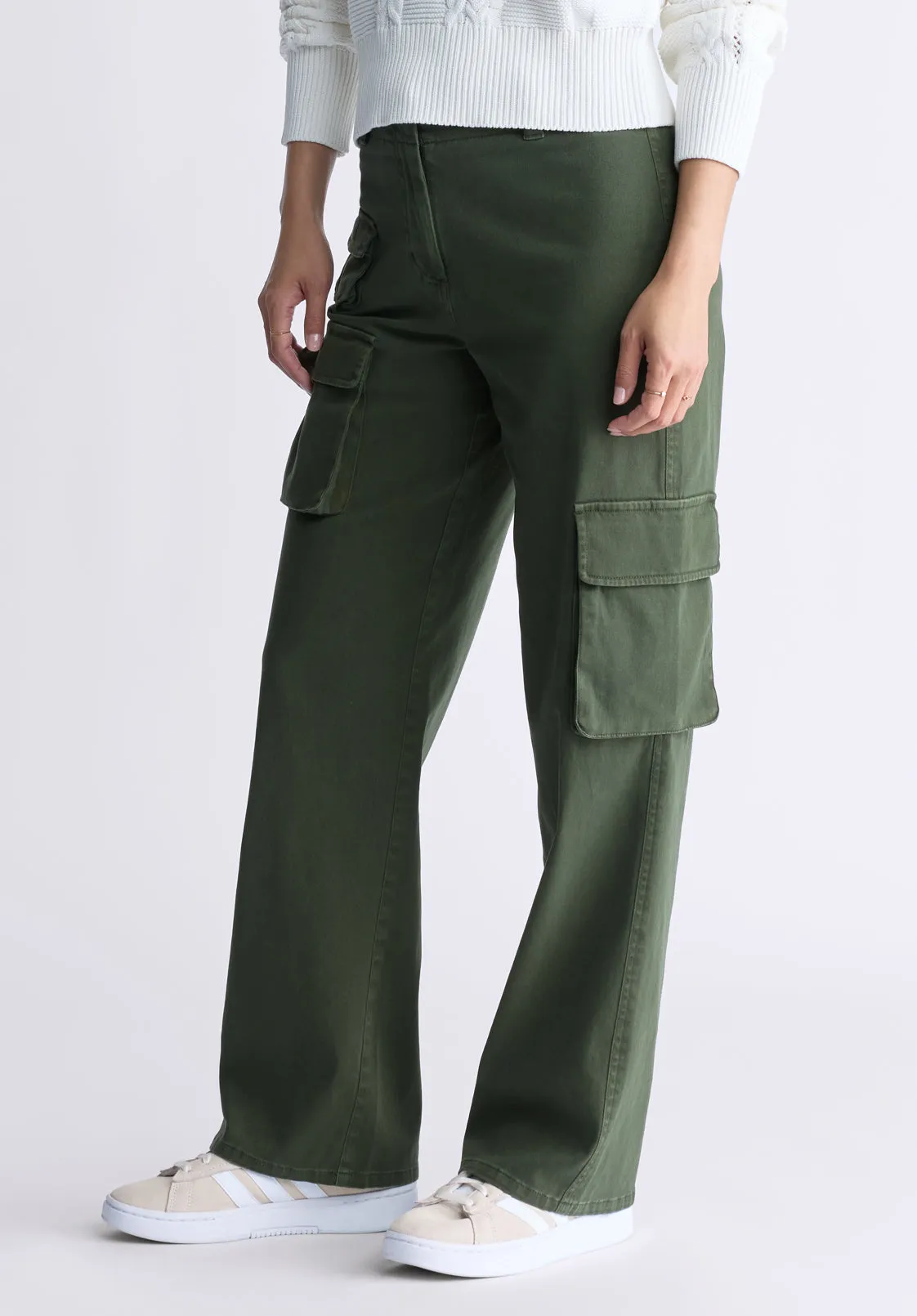 Fellie Women's Cargo Pants, Dark Green - WB0008F sold by Buffalo David Bitton product image thumbnail 3