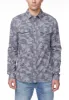 Sagat Men's Long-Sleeve Shirt in Bleached Blue Camouflage - BM24030 sold by Buffalo David Bitton