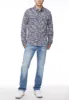 Sagat Men's Long-Sleeve Shirt in Bleached Blue Camouflage - BM24030 sold by Buffalo David Bitton