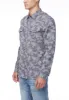 Sagat Men's Long-Sleeve Shirt in Bleached Blue Camouflage - BM24030 sold by Buffalo David Bitton