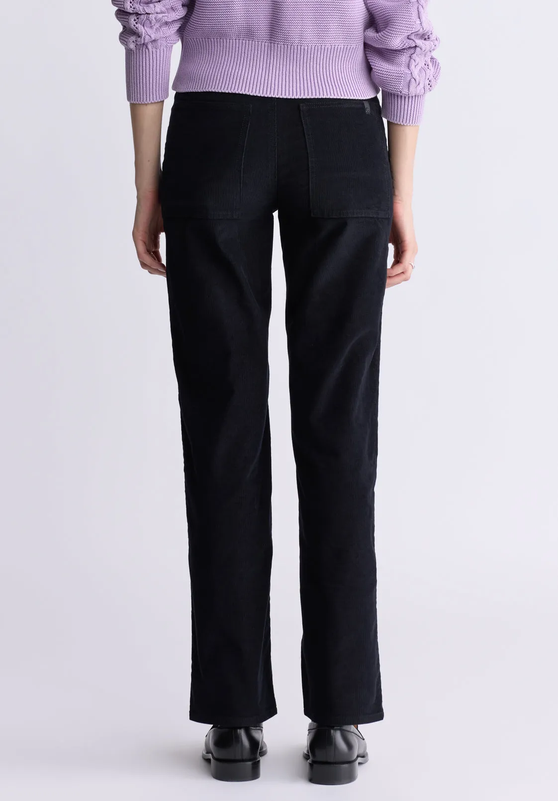 Mid Rise Straight Mary Women's Pants, Rinse Washed Black - BL16007 sold by Buffalo David Bitton product image thumbnail 3