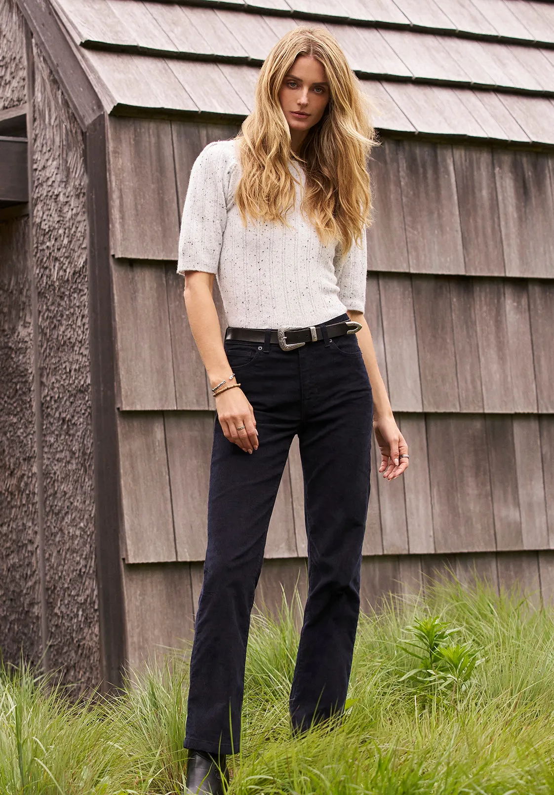 Mid Rise Straight Mary Women's Pants, Rinse Washed Black - BL16007 sold by Buffalo David Bitton product image thumbnail 2